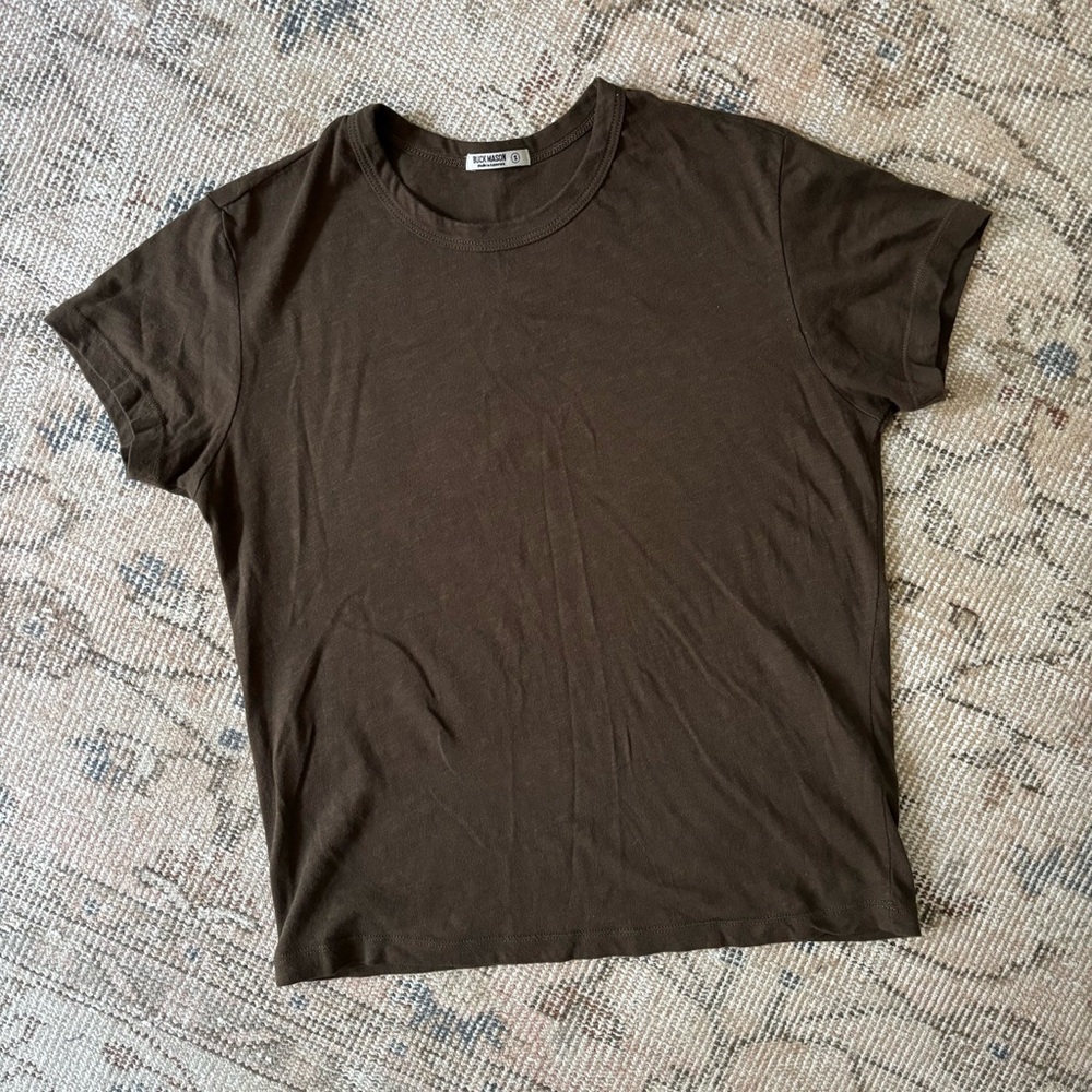 Buck Mason Slub Easy Crew Tee in river rock